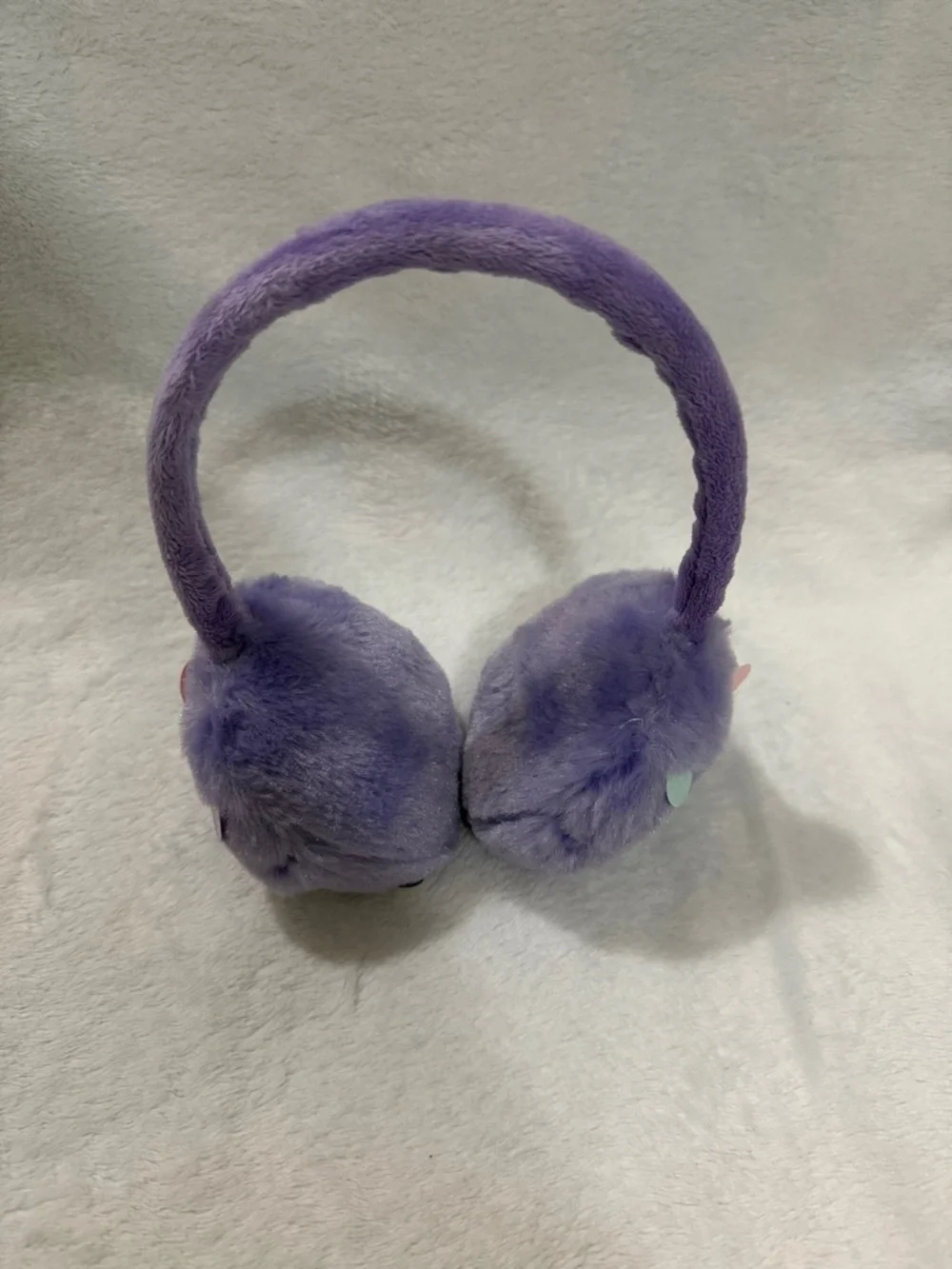 Claire’s Kids Purple Plush Earmuff Headphones - Soft Fuzzy Ear Warmers